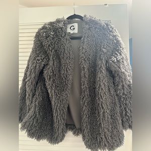 G by guess fluffy jacket size M